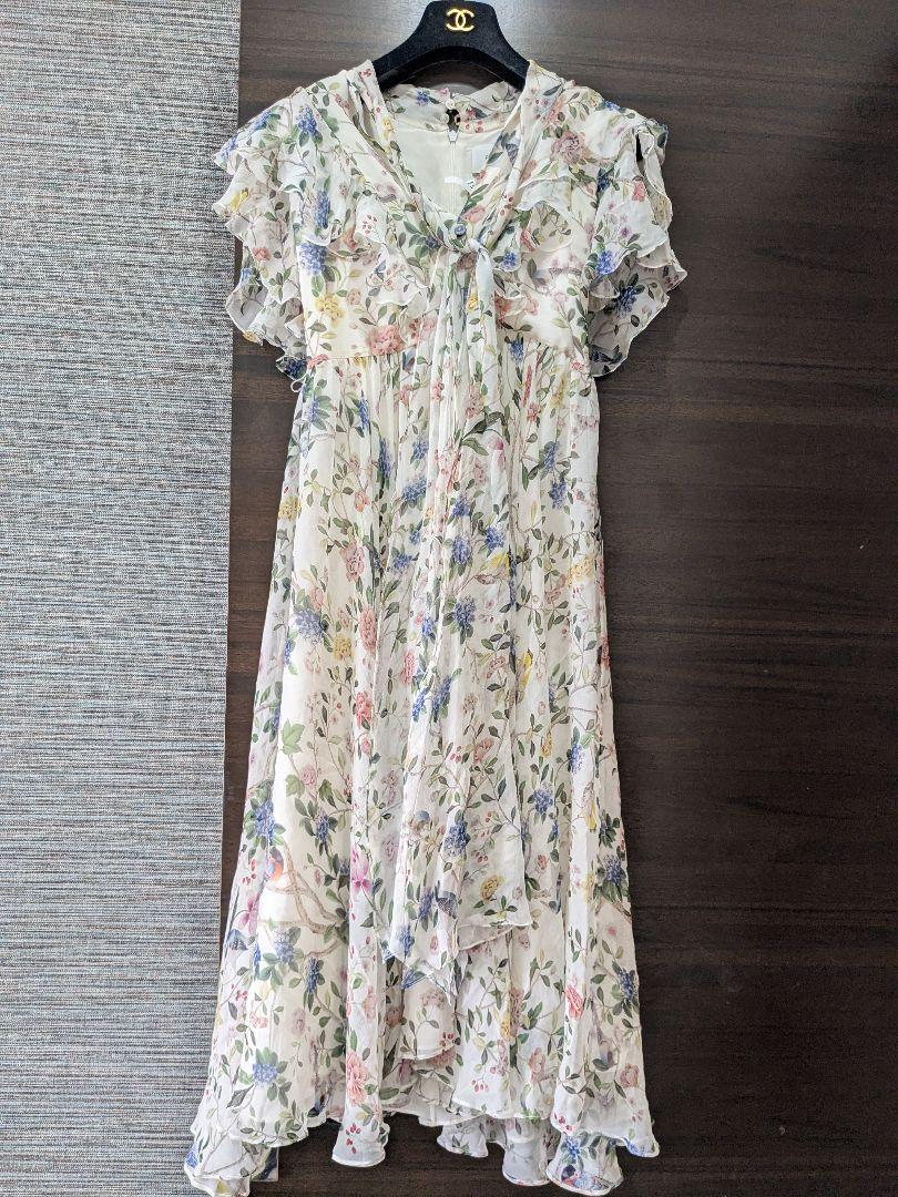 Erdem フローラルシルクミディドレス