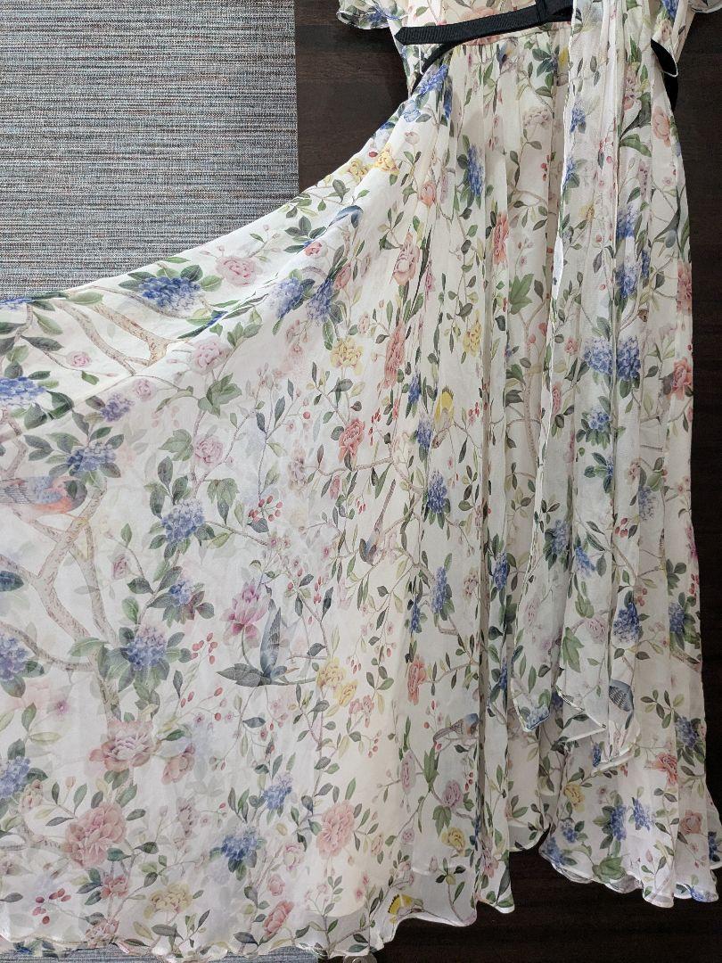 Erdem フローラルシルクミディドレス