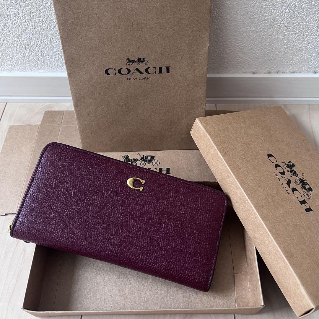 【残りわずか】COACH コーチ 財布 レッド ボルドー ワイン