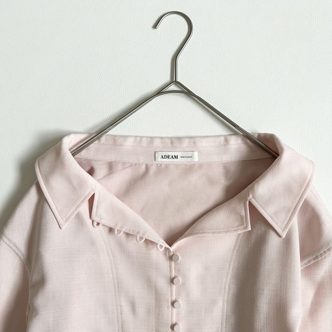 1608y美品 アディアム フォクシー スキッパーシャツ22SS インスタ掲載