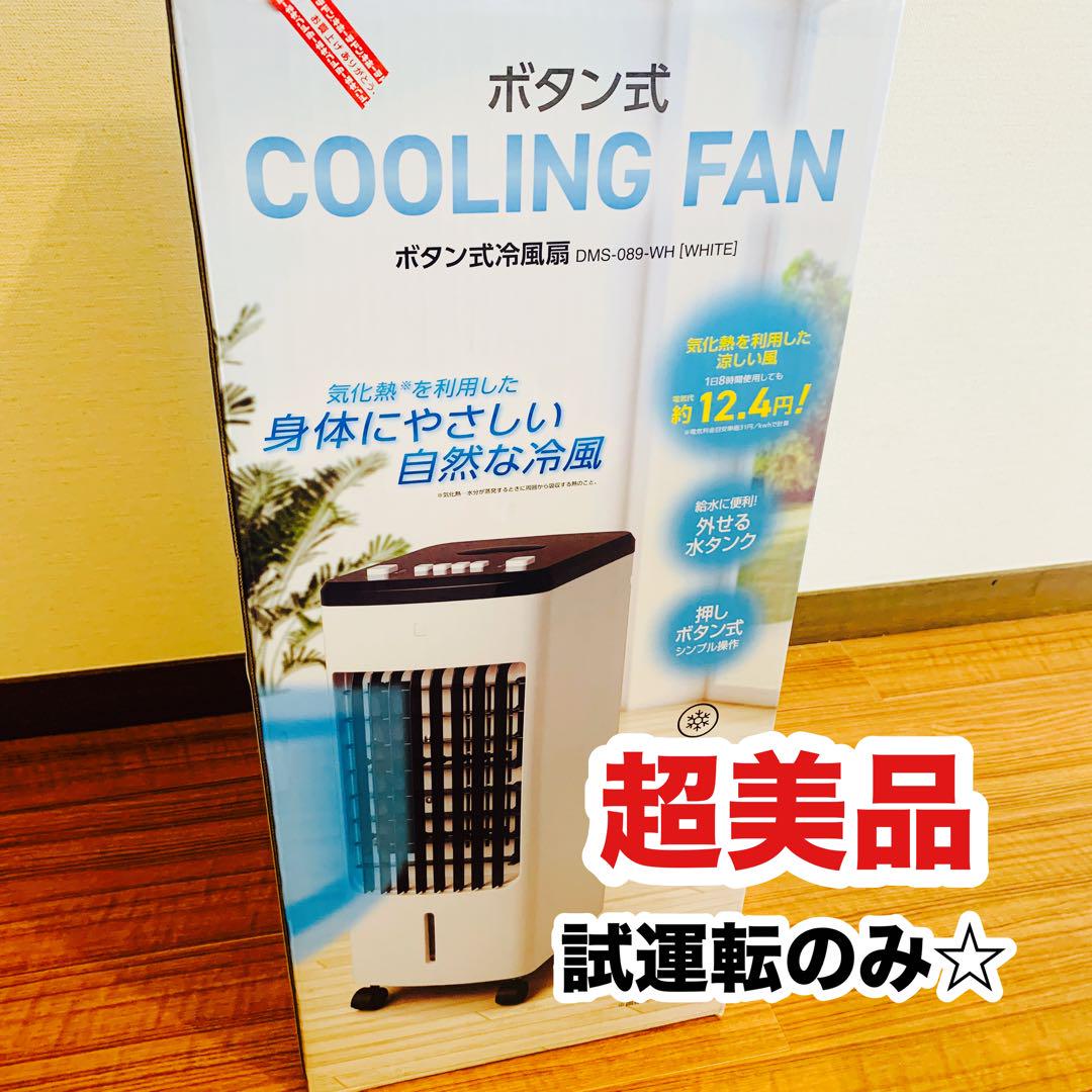 クーリングファン　ボタン式冷風機 DMS-089-WH 身体に優しい冷風　節電