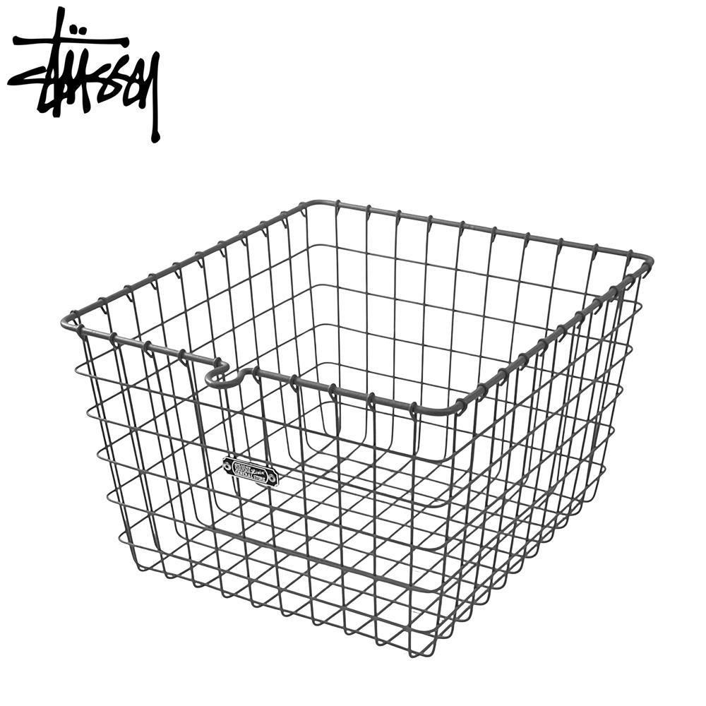 STUSSY LIVIN ワイヤー バスケット スクエア 角型 マットグレー A