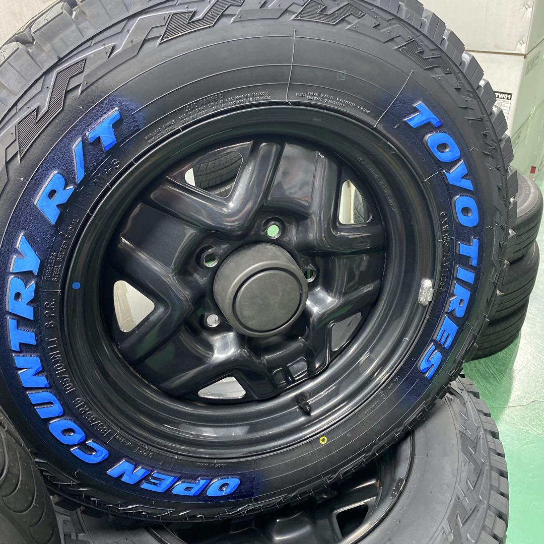 ◇新品ホワイトレター185/85R16+中古ジムニー純正スチールセット　ジムニー
