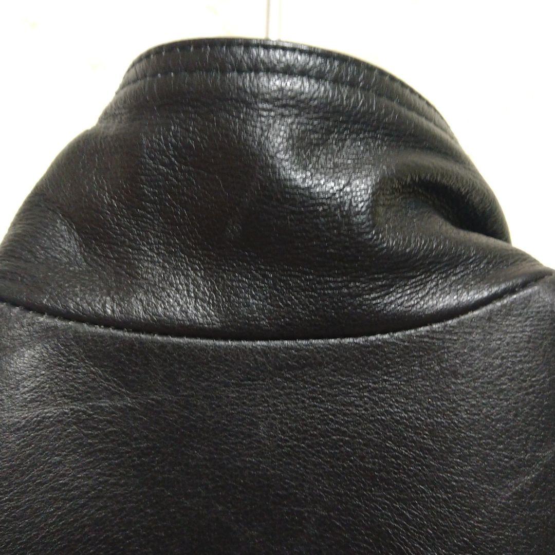 HORN WORKS シングルライダース 黒 バッファロー牛革 Ｌ バイカー