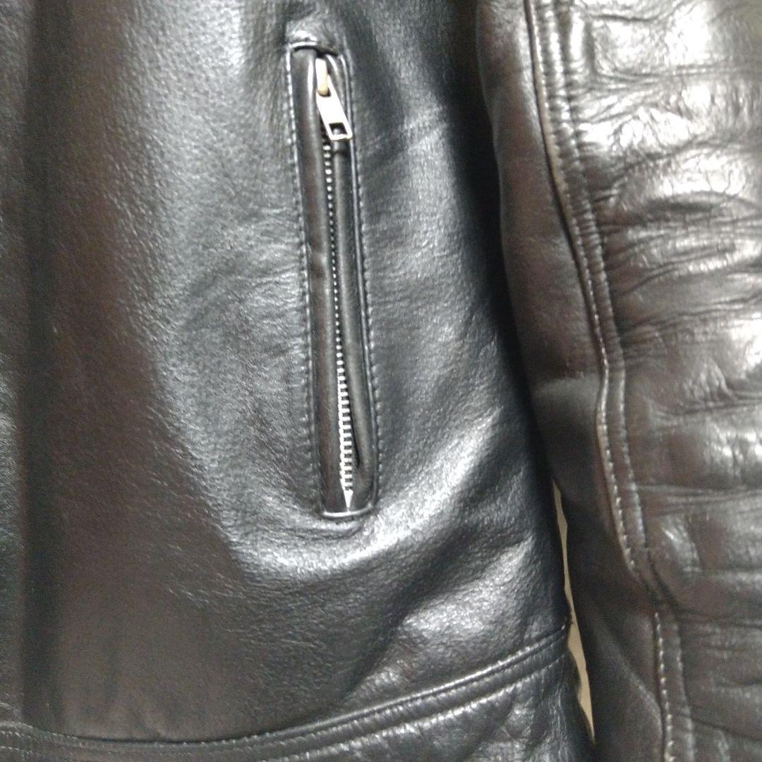 HORN WORKS シングルライダース 黒 バッファロー牛革 Ｌ バイカー