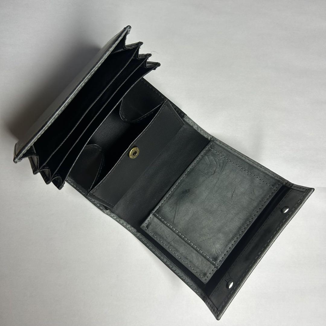 エムピウ ミッレフォッリエ 同型財布 ゴーストレザーGhost wax ブラック