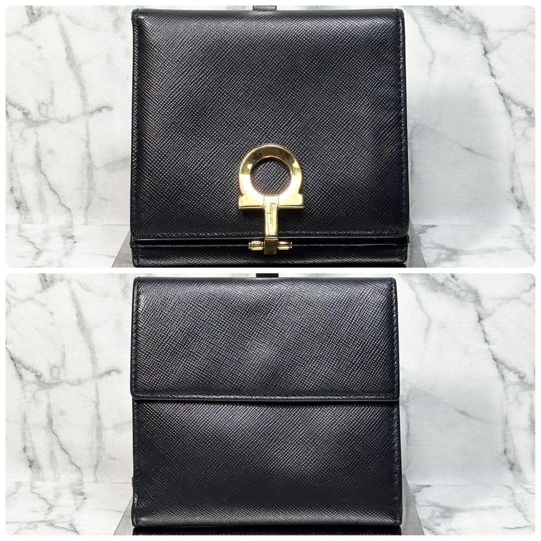 美品✨　フェラガモ　Ferragamo　折り財布　二つ折り　ガンチーニ