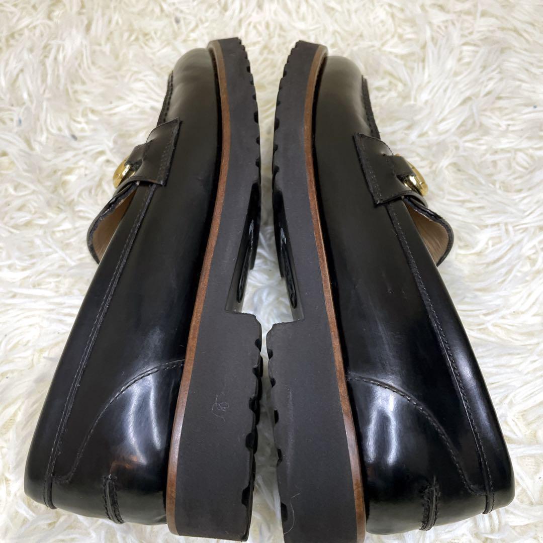美品】Pascucci パスクッチ 本革 ビットローファー ブラック 23㎝