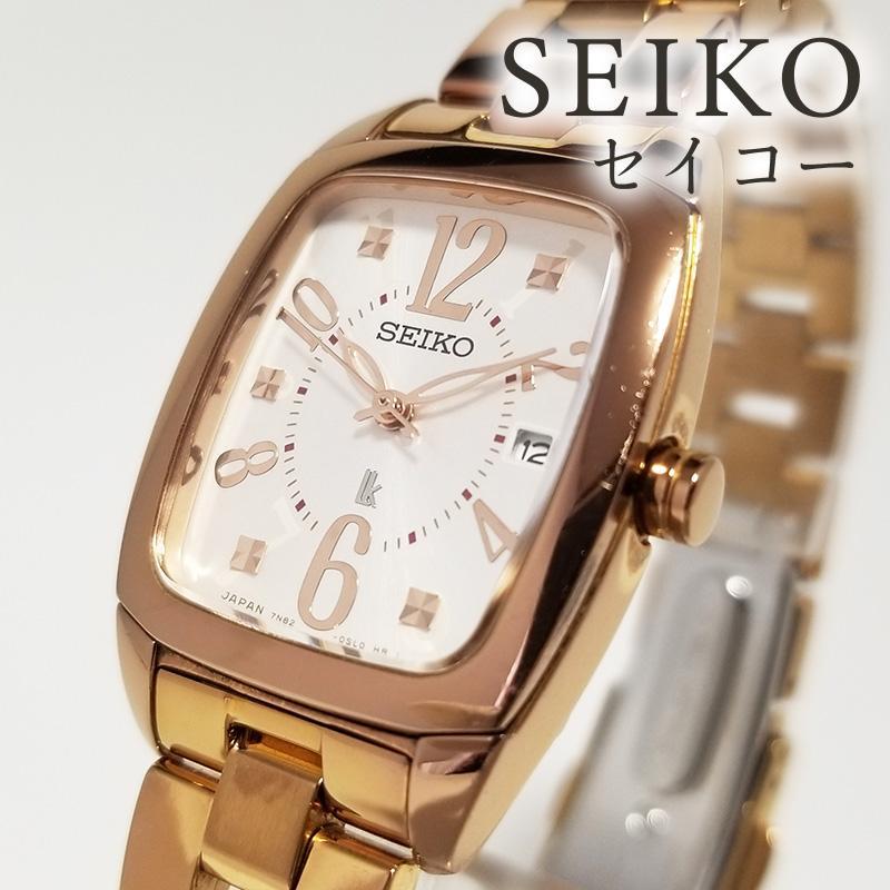 電池交換済 SEIKO セイコー Lukia ルキア 7N82-0HJ0 デイト