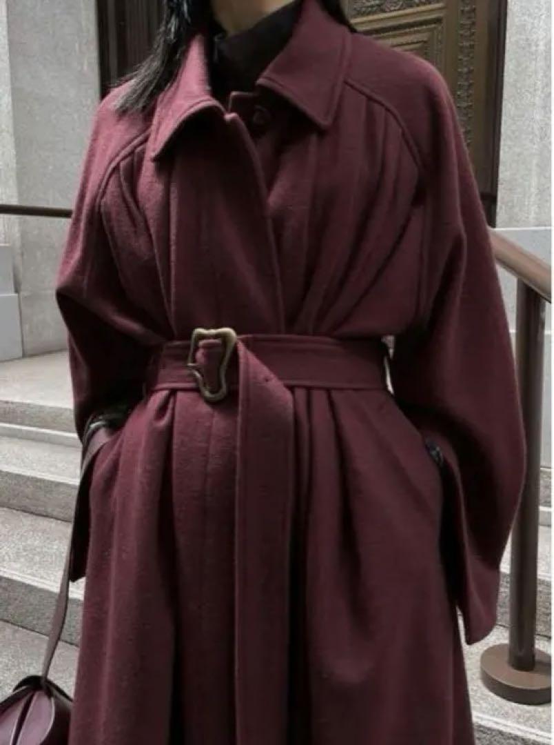 UND FRONT GATHER OPEN SLEEVE COAT 画像5