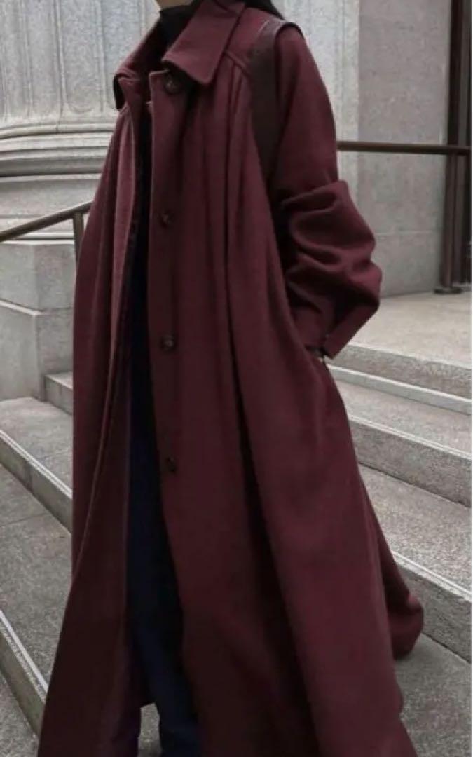 UND FRONT GATHER OPEN SLEEVE COAT 画像8