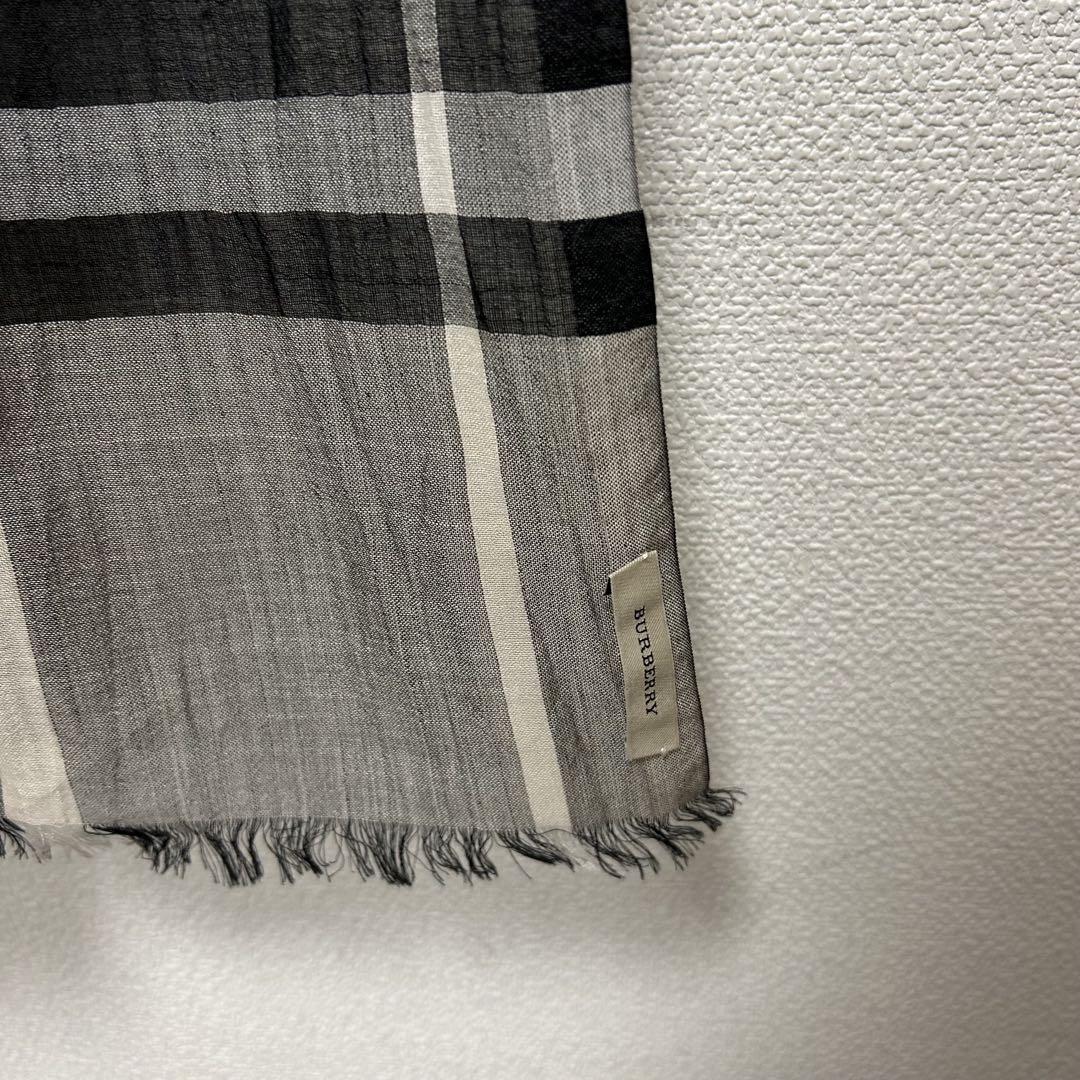 BURBERRY チェックストール グレー