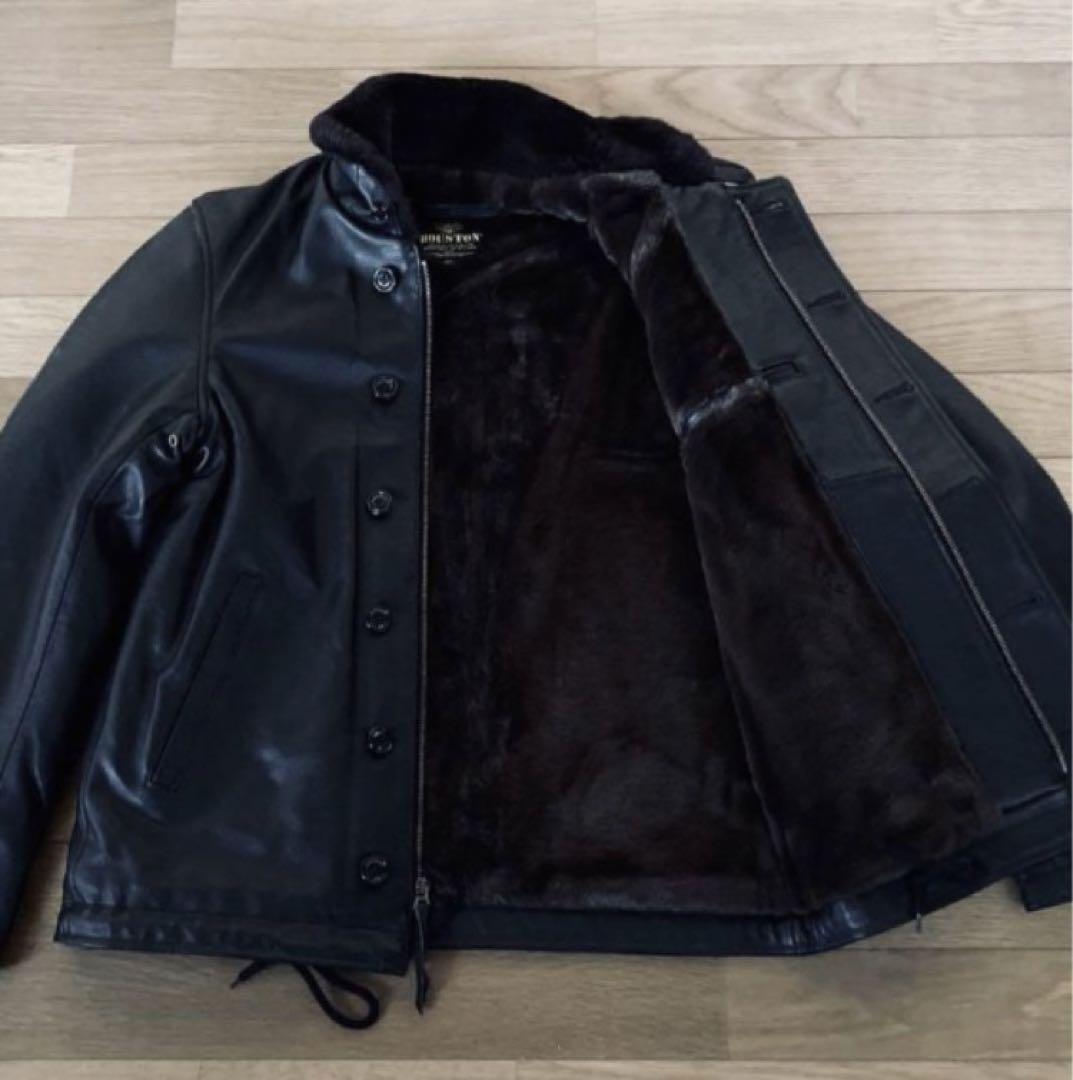 ［新品］HOUSTON ヒューストン 8177 レザー N-1 デッキジャケット