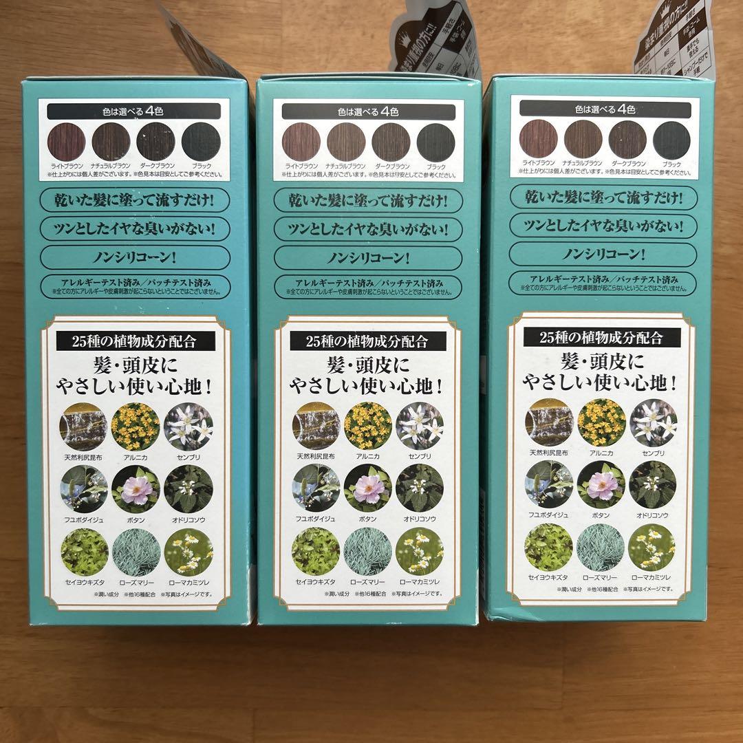 利尻カラークリーム ダークブラウン 3本（白髪用 利尻カラー