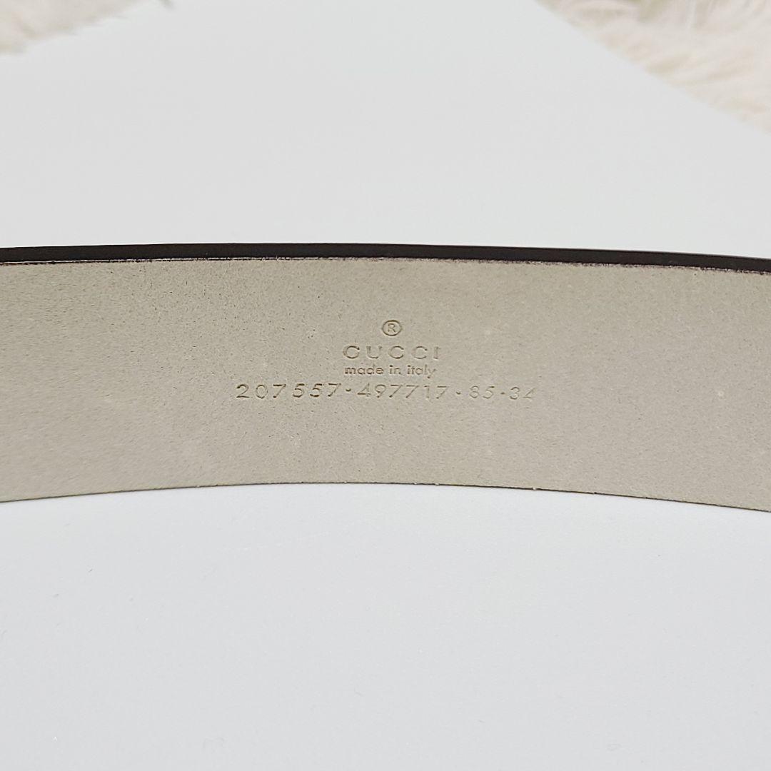 【美品】GUCCI グッチ ベルト ハートクレスト レザー ゴールド金具 34 美品】GUCCI グッチ ベルト ハートクレスト レザー ゴールド金具 34