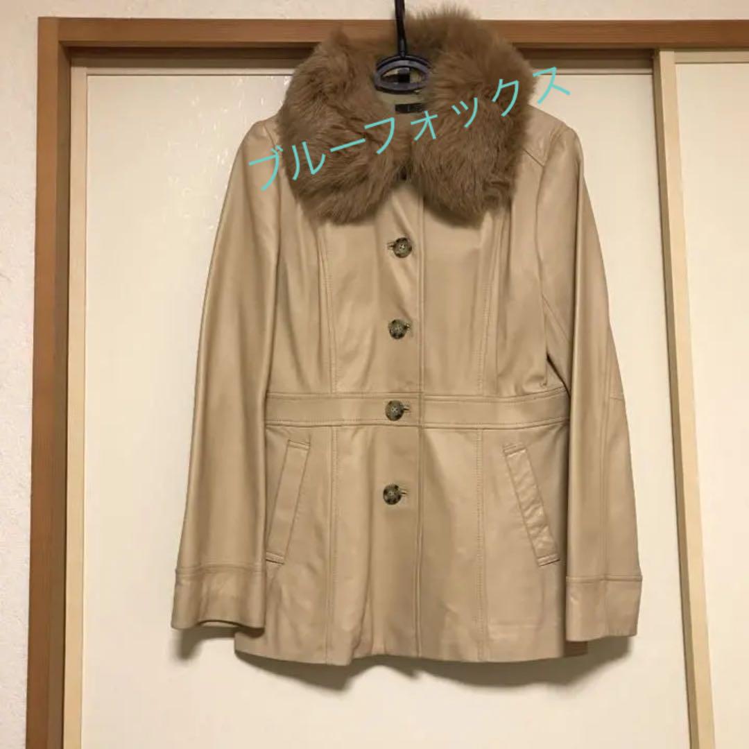 レディース ジャケット ウール レザー sankyo shokai レザージャケット レディース ノーカラー 本革