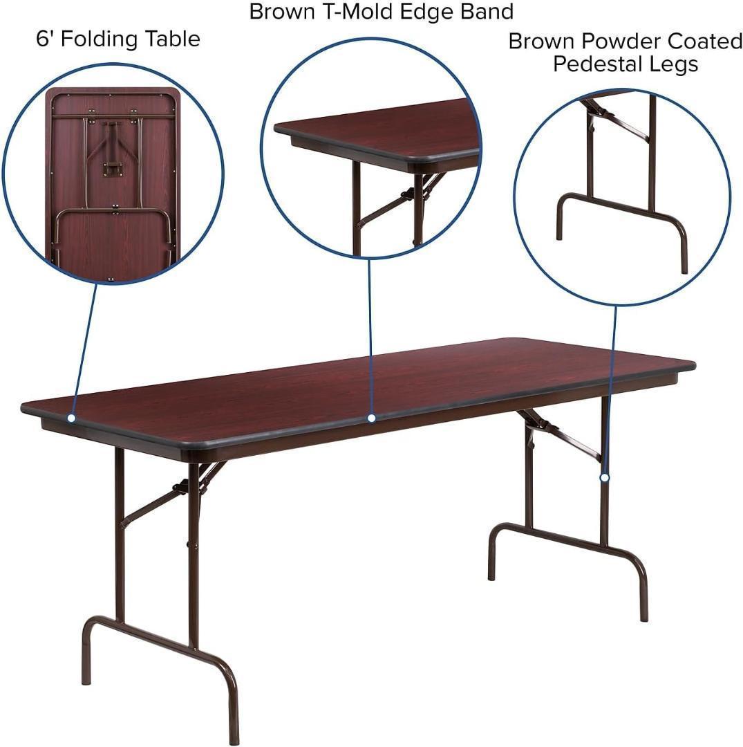 Flash Furniture Frankie 折り畳み式脚　テーブル ブラック Flash Furniture Frankie 折り畳み式脚 テーブル ブラック