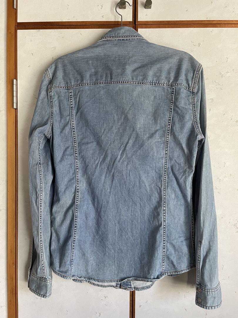 美品 DIESEL デニムシャツ スナップボタン ライトブルー L 日本L