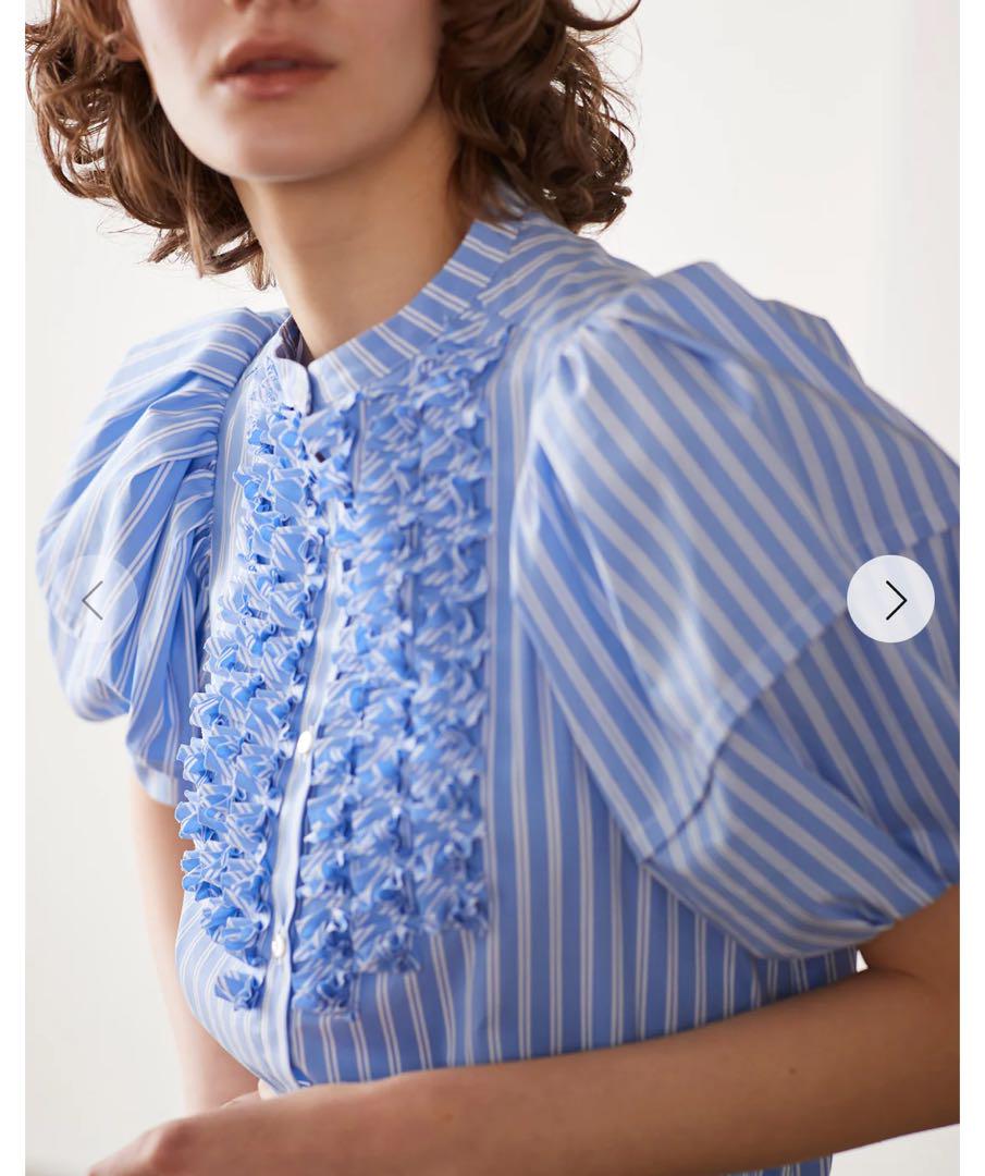 数量は多い  tuck Modern frill メルカリ - blouse sleeve volume トップス