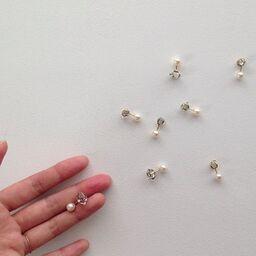 限定10%OFF accessories mau K10 ハーキマー ダイヤ 淡水 パール ピアス t6xX4-m47894494154 格安人気SALE