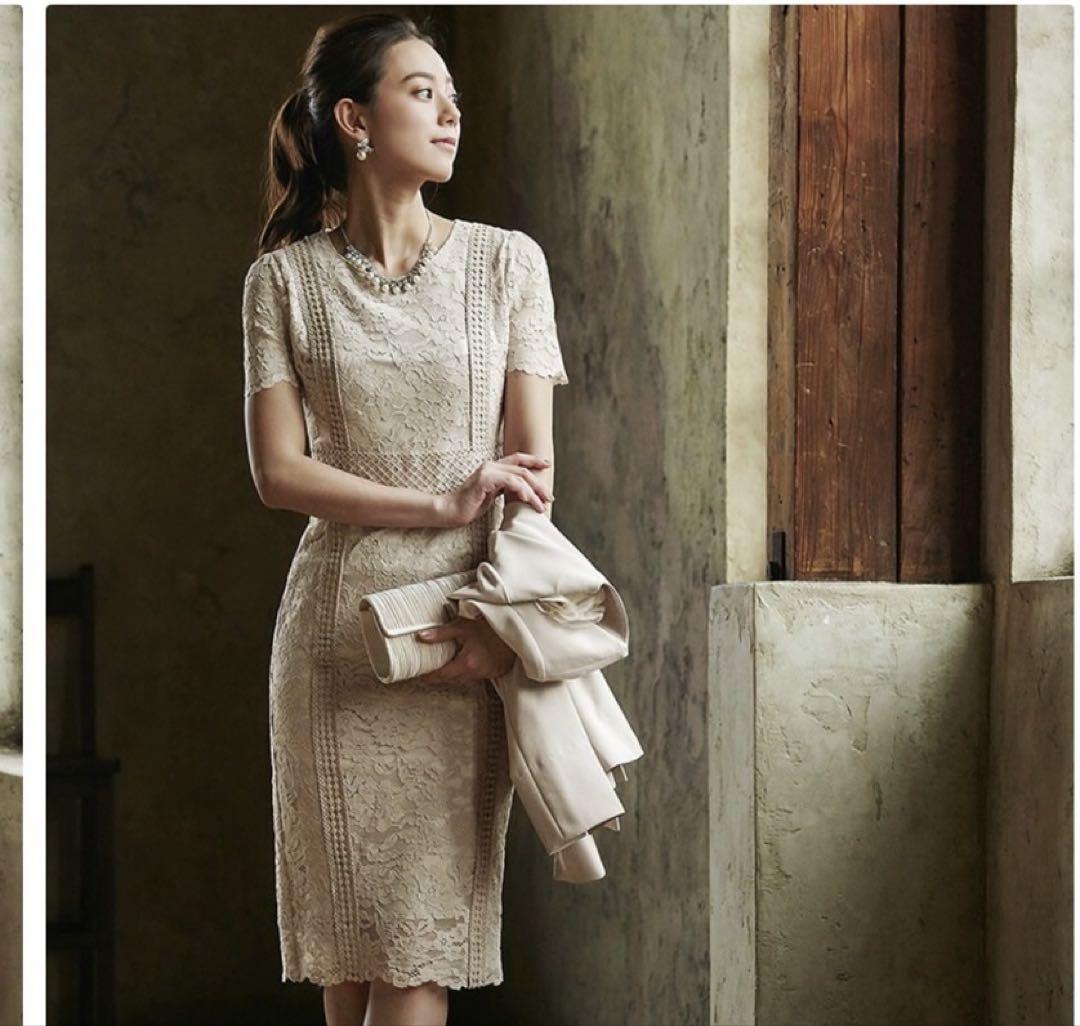 KURUBU BOUTIQUE 薄ピンクレースドレス ジャケット付き