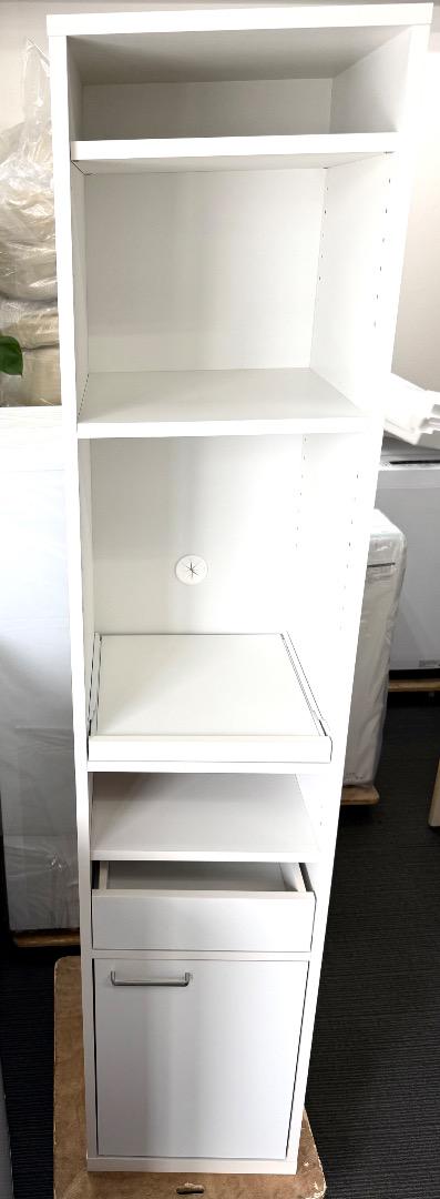 ★名古屋市近郊送料無料！白井産業 スリム食器棚MDL-1840SLWH ホワイト