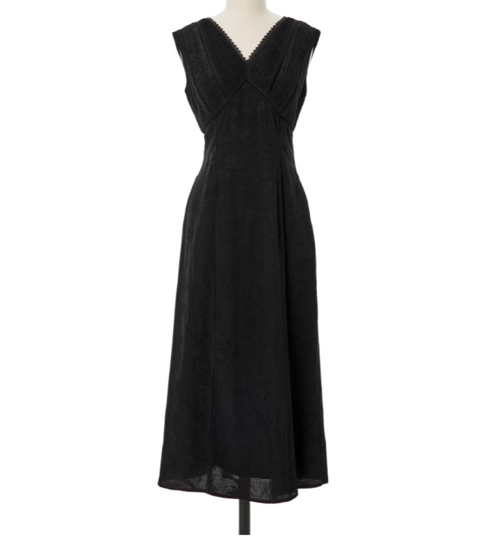 Her lip to Lace TrimmedJacquardDressサイズS