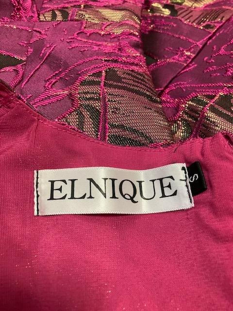美品 ELNIQUE 花柄ワンピース ドレス ゴールド サイズS 美品 ELNIQUE 花柄ワンピース ドレス ゴールド サイズS 美品