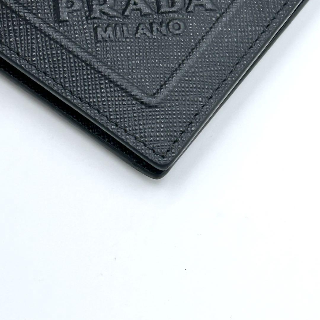 【未使用級】PRADA プラダ 折り財布 トライアングル RFID搭載モデル 未使用級】PRADA プラダ 折り財布 トライアングル RFID搭載