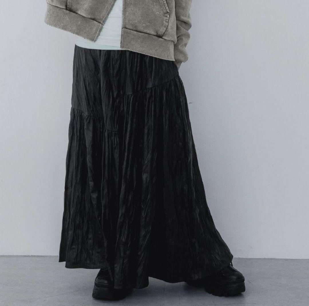 JEANASIS　レザーライクプリーツスカート