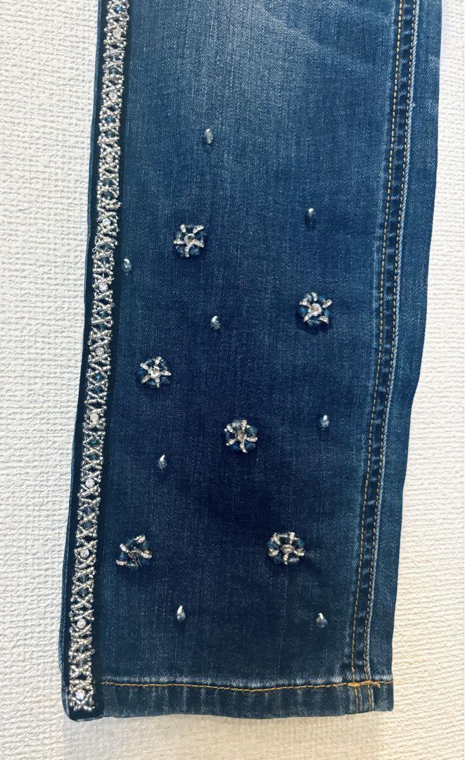 【新品】Austin Reed オースチンリード フラワービジューデニム