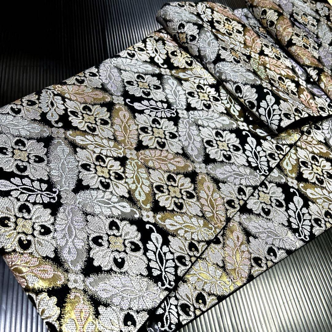 新品未使用品　正絹　西陣織　袋帯《花七宝》