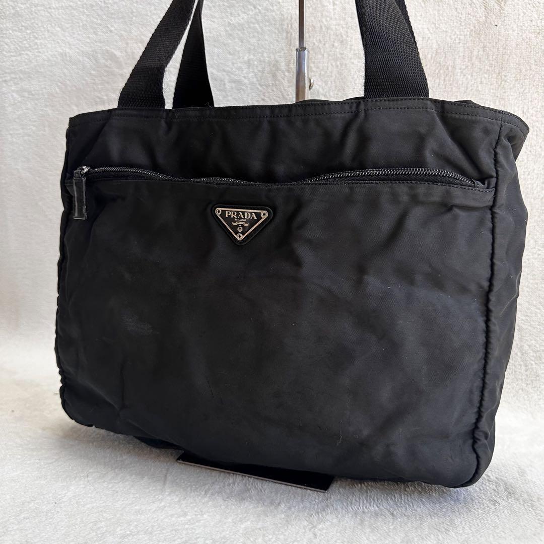 PRADA プラダ トートバッグ ブラック 黒 テーストナイロン 手提げ 肩掛け