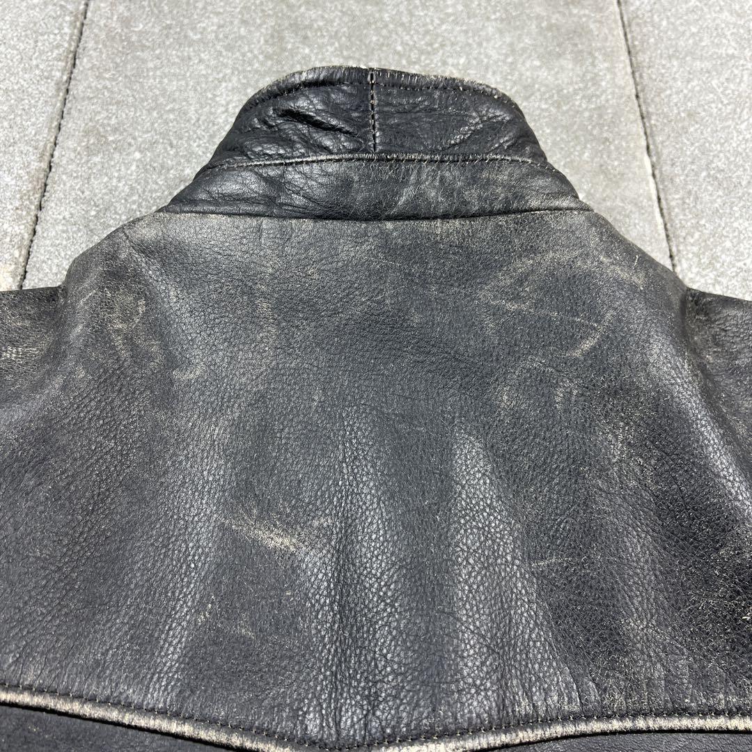 90s harley davidson 2way leather jacket 画像12