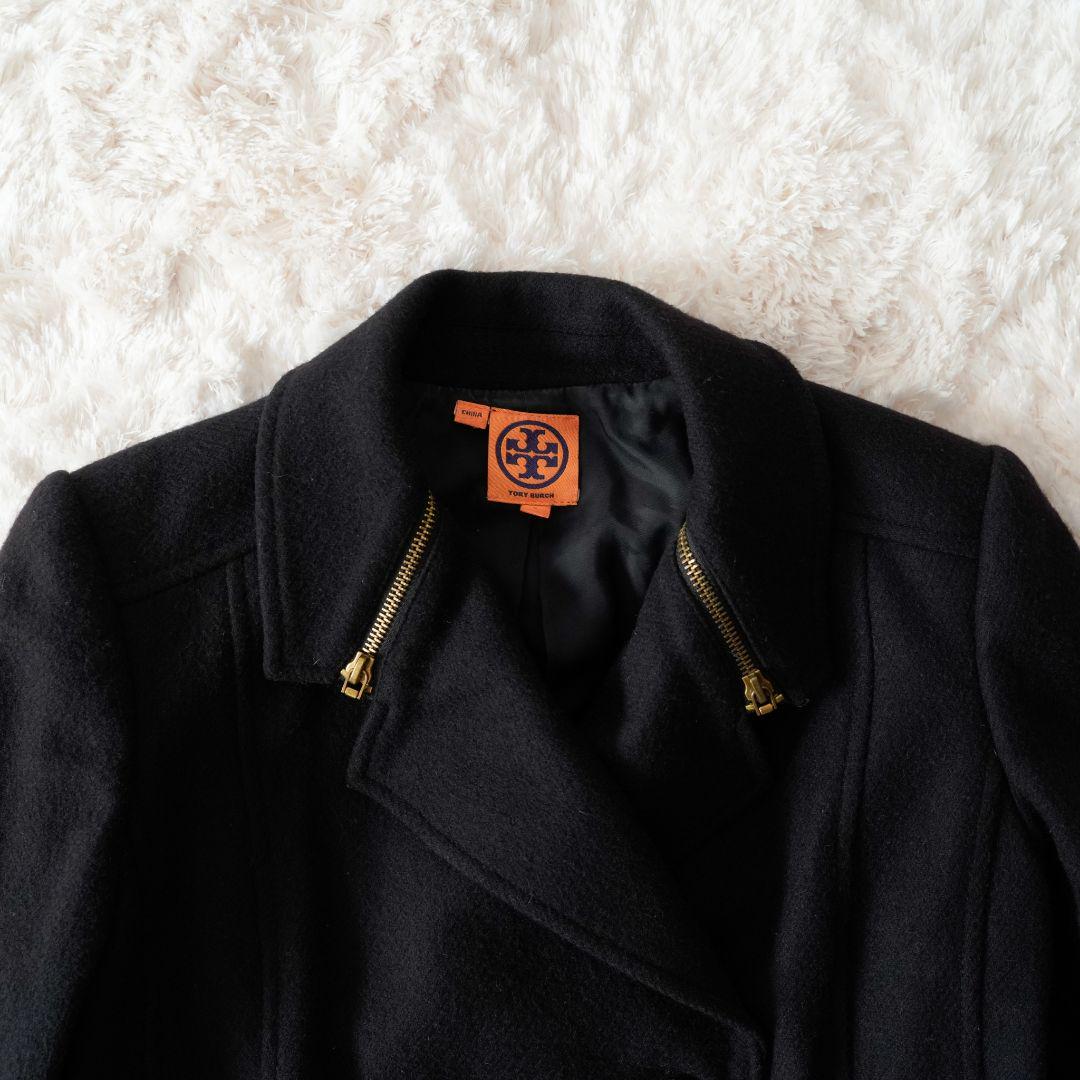 TORY BURCH トリーバーチ ピーコート ウール ブラック 金ボタン M