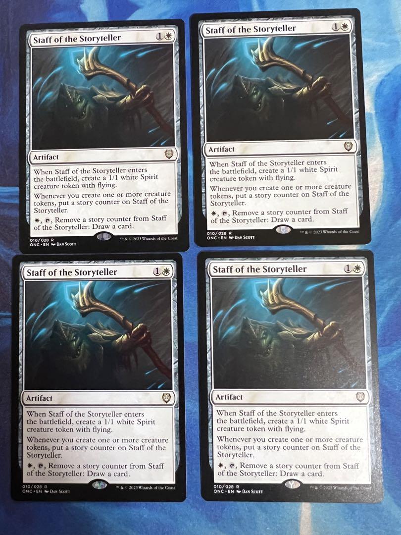期間限定お試し価格】 MTG 英語4枚 語り部の杖 マジック:ザ