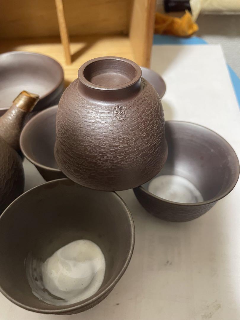売れ筋がひ贈り物！ 萬古焼 礫亭造 茶器揃 急須セット 煎茶道具 共箱 工芸品