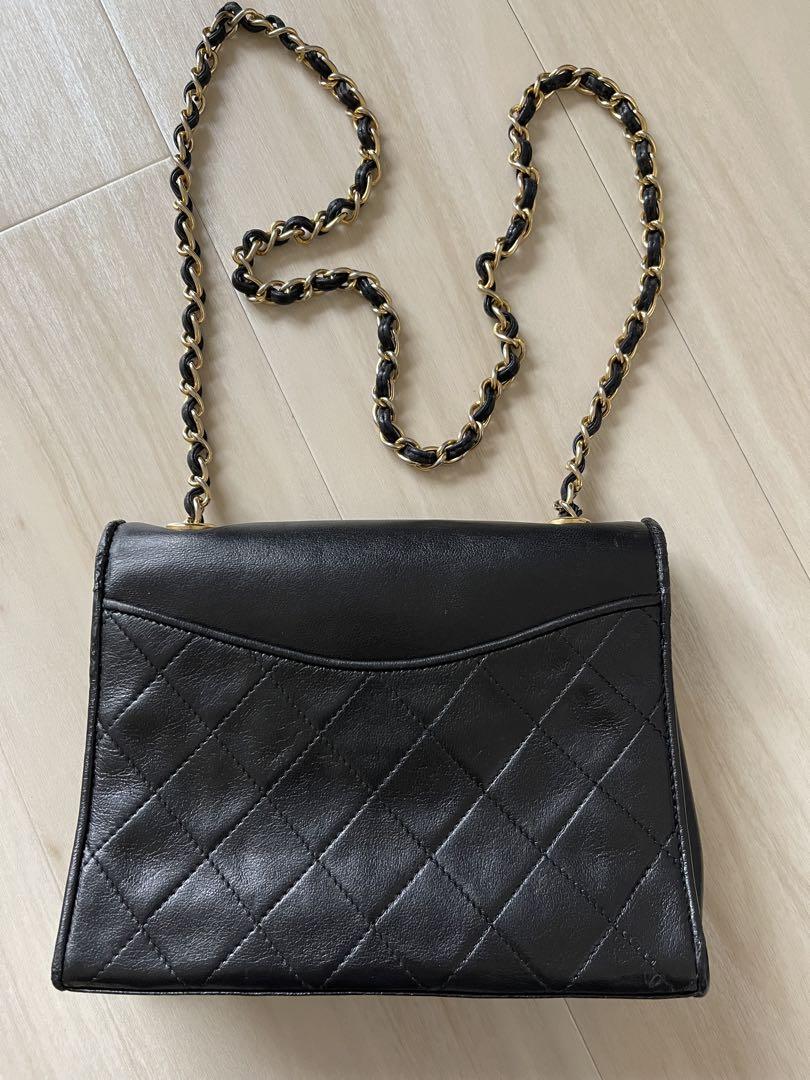 CHANEL シャネル ショルダーバッグ　ラムスキン チェーン ブラック