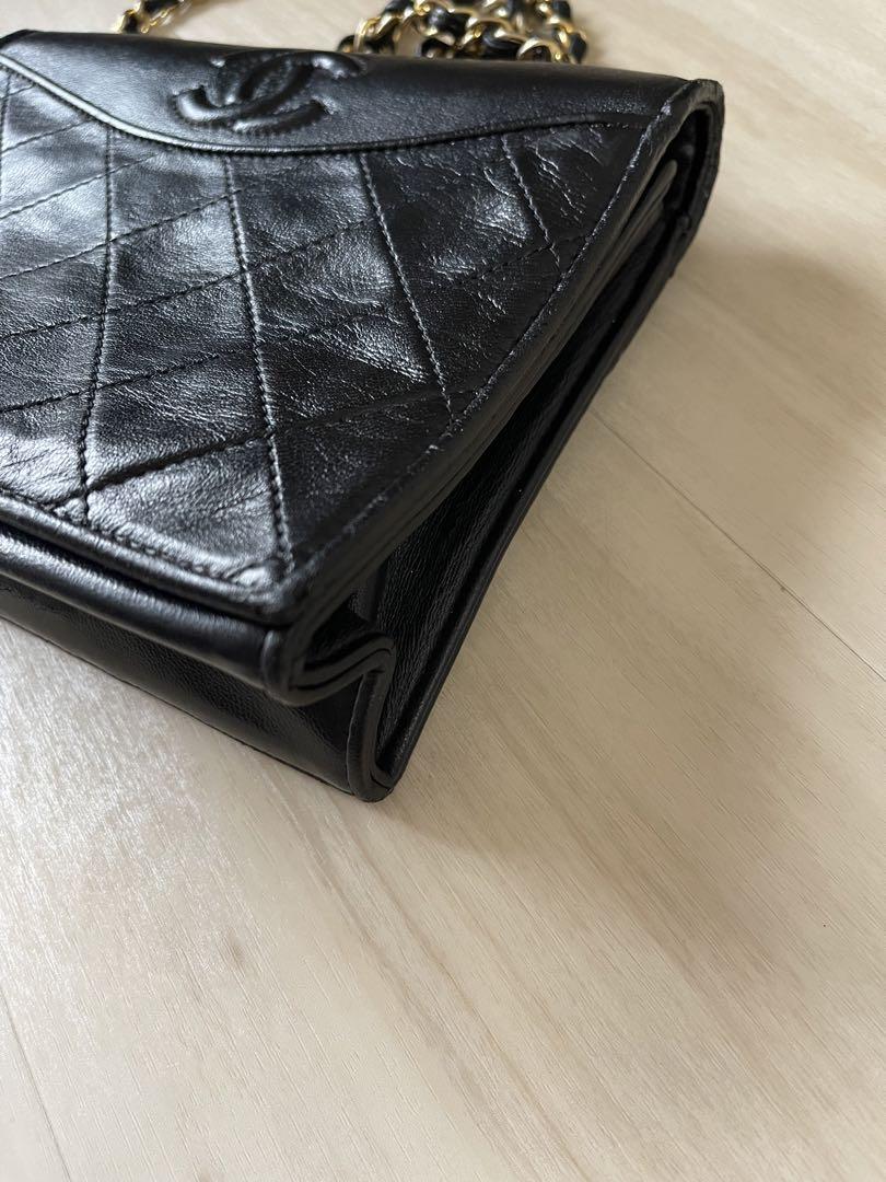 CHANEL シャネル ショルダーバッグ　ラムスキン チェーン ブラック