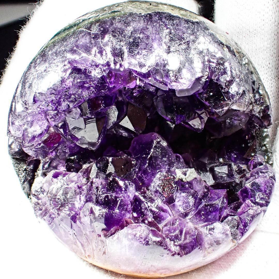 天然石 紫水晶 笑口 1 アメジストドーム 原石 ジオード 結晶
