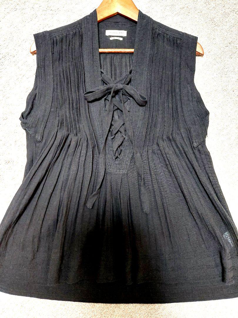 ISABEL MARANT タックレースアップノースリーブブラウス