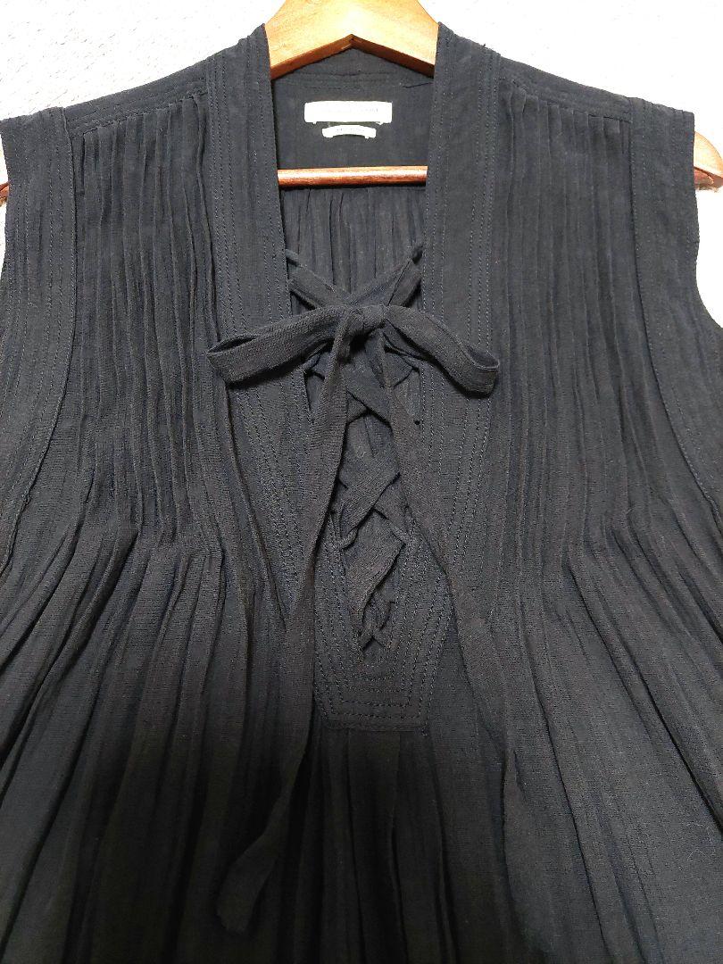ISABEL MARANT タックレースアップノースリーブブラウス