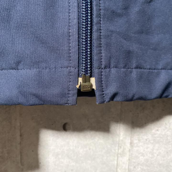 00s NIKE スウッシュ ワンポイント 刺繍ロゴ ナイロンジャケット 紺 M