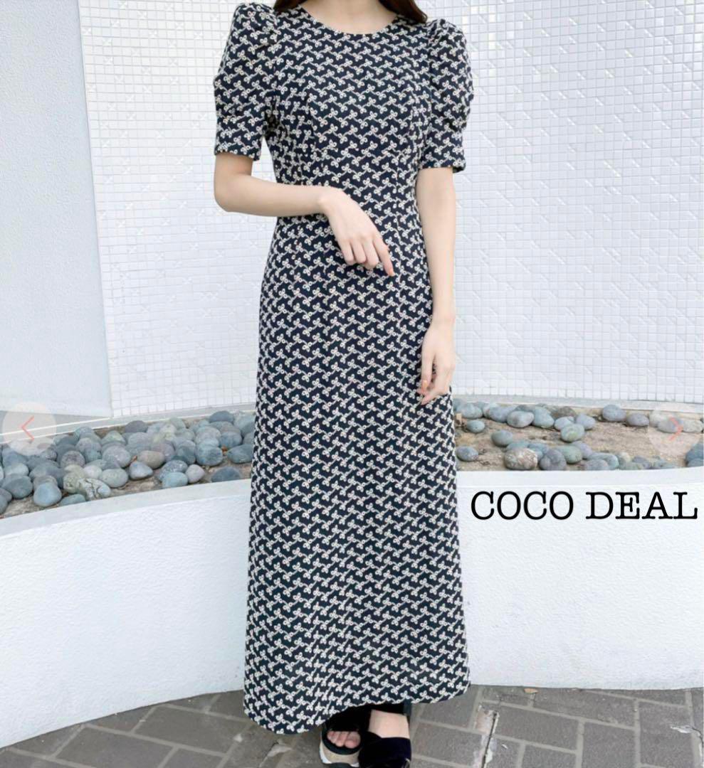 美品✨【COCO DEAL】 刺繍Iラインワンピース コットン100% M