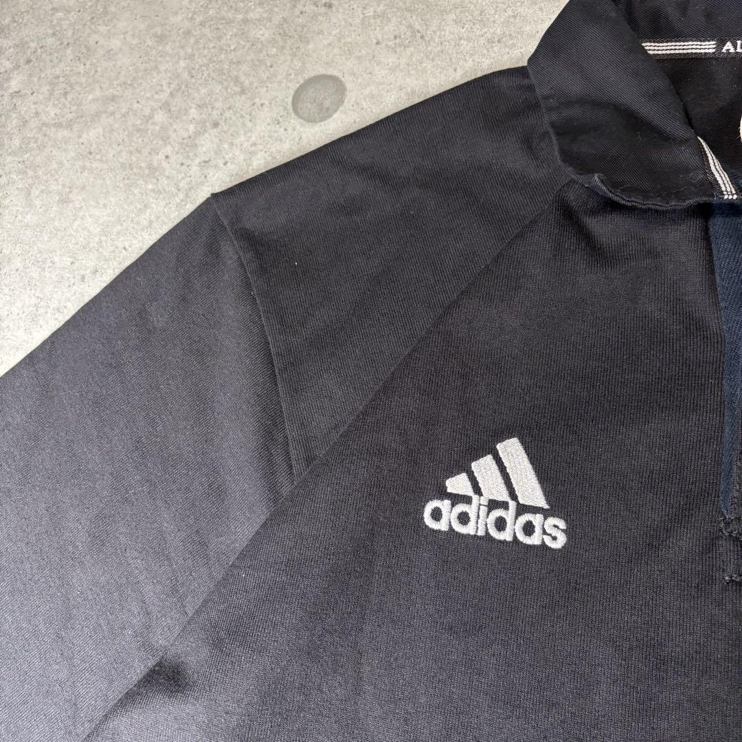 adidas ALL BLACKS ラガーシャツ 刺繍 ニュージーランド 万国旗