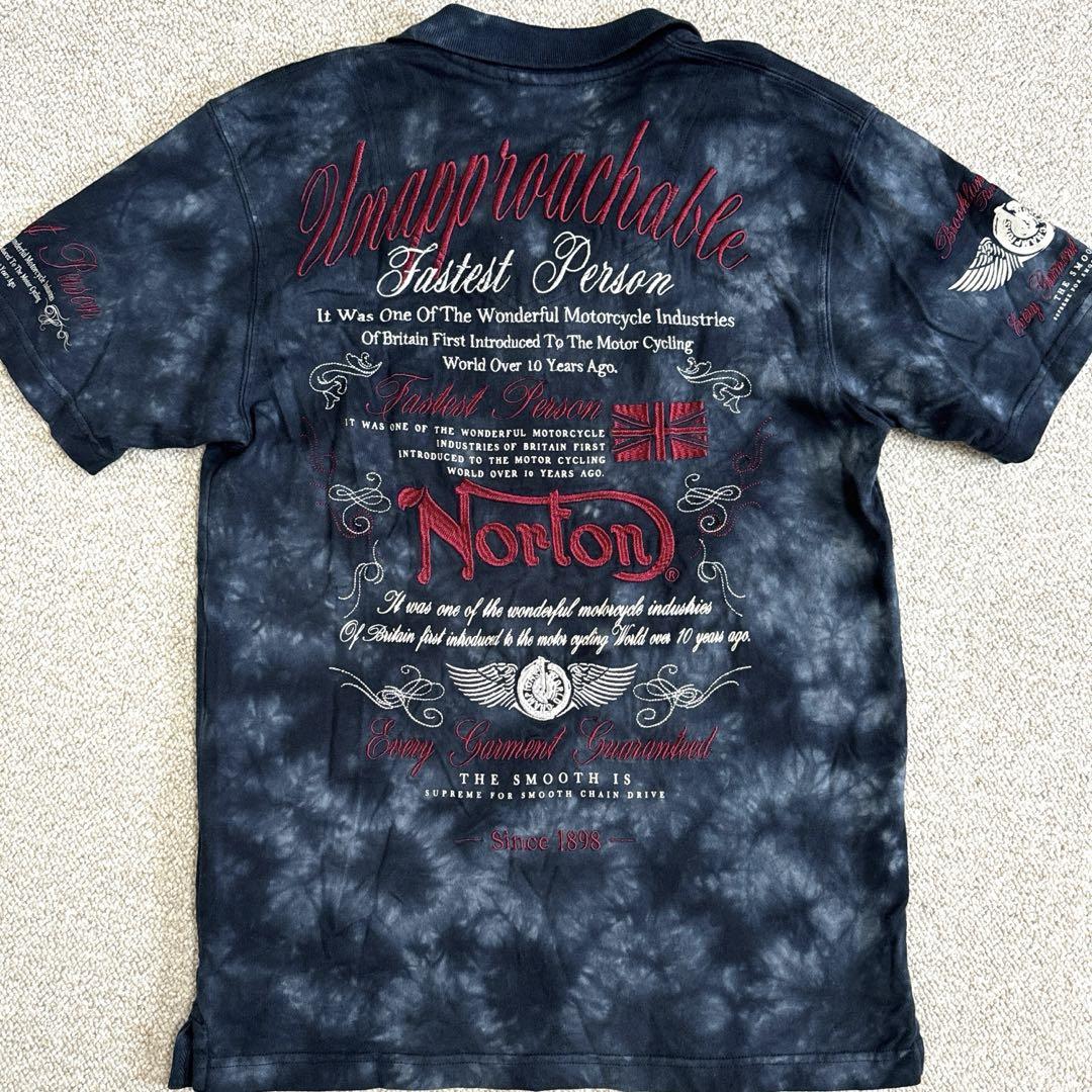 【完売品】【XL】Norton タイダイ柄 刺繍 ポロシャツ メンズ Norton タイダイ柄 背面刺繍 ポロシャツ - メルカリ