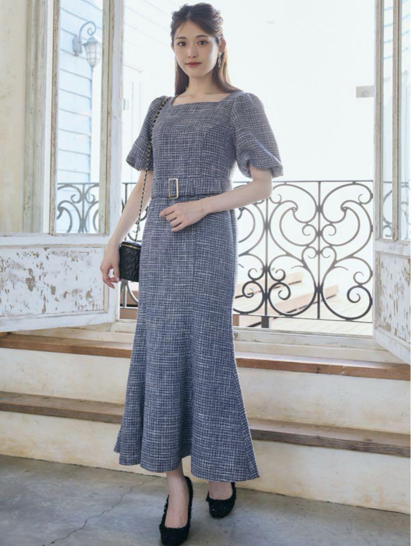 lANTINAM Tweed Marmaid Dress ドレス ワンピース