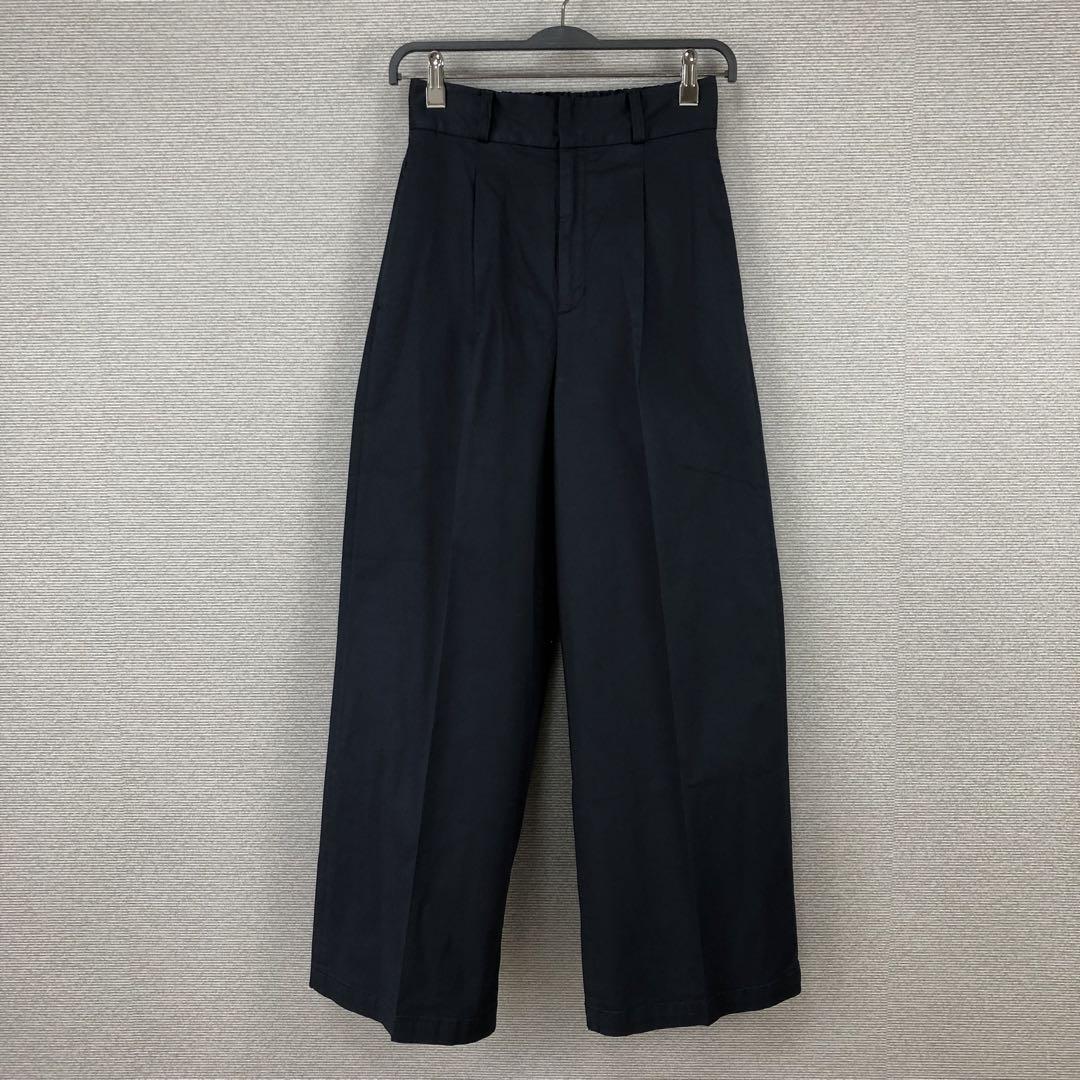 未使用品 BARNYARDSTORM タックワイドパンツ 0 ネイビー