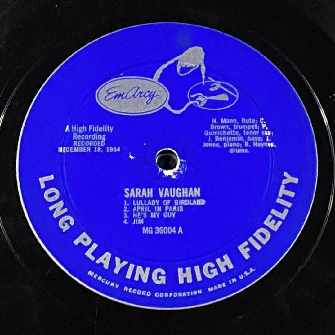 ★特別価格【USオリジ/MONO】サラ・ヴォーン Clifford Brown ☆特別価格【USオリジ/MONO】サラ・ヴォーン Clifford Brown