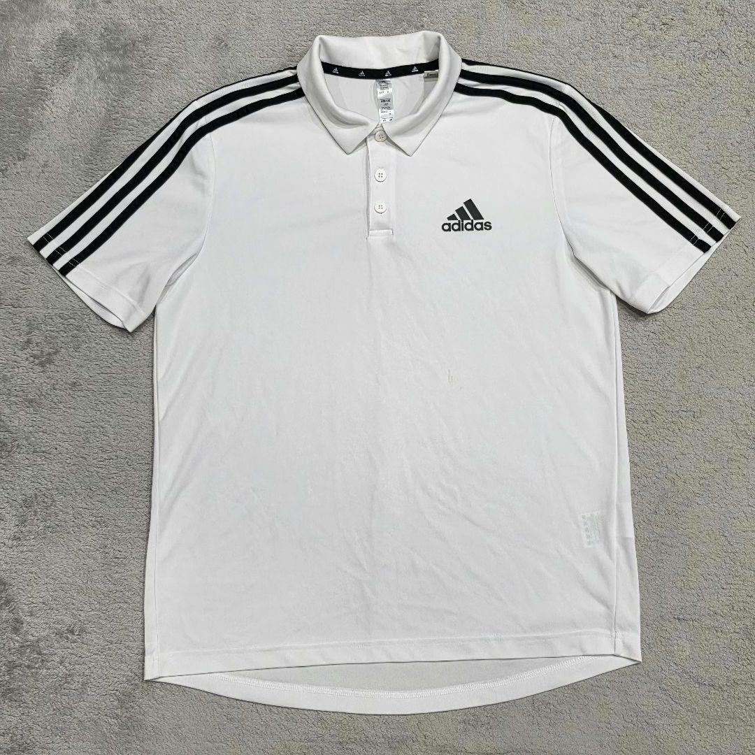 ほぼ新品.未使用品　adidasゴルフ　ホワイト ポロシャツ Mサイズ adidas アディダス ポロシャツ M ホワイト GOLF ゴルフ - メルカリ